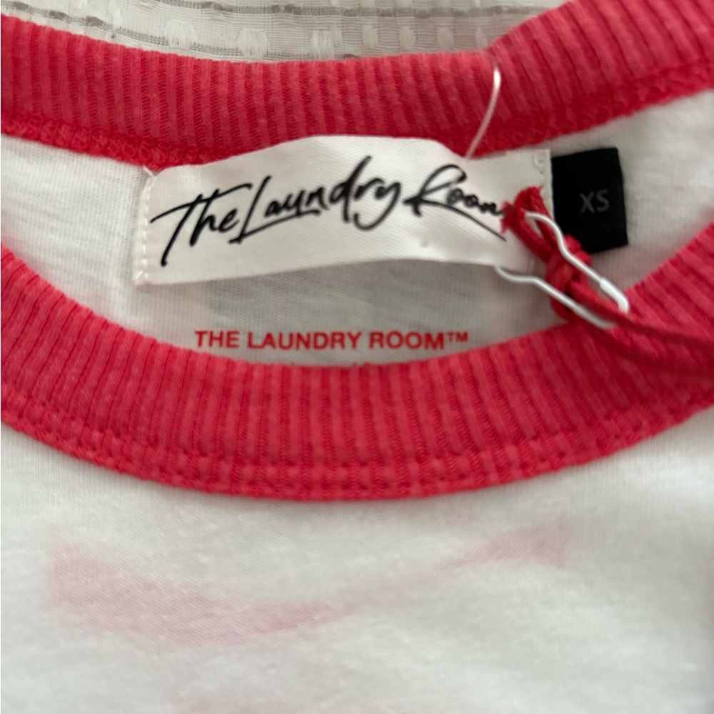 The Laundry Room Short Sleeve Tee - Red Trim